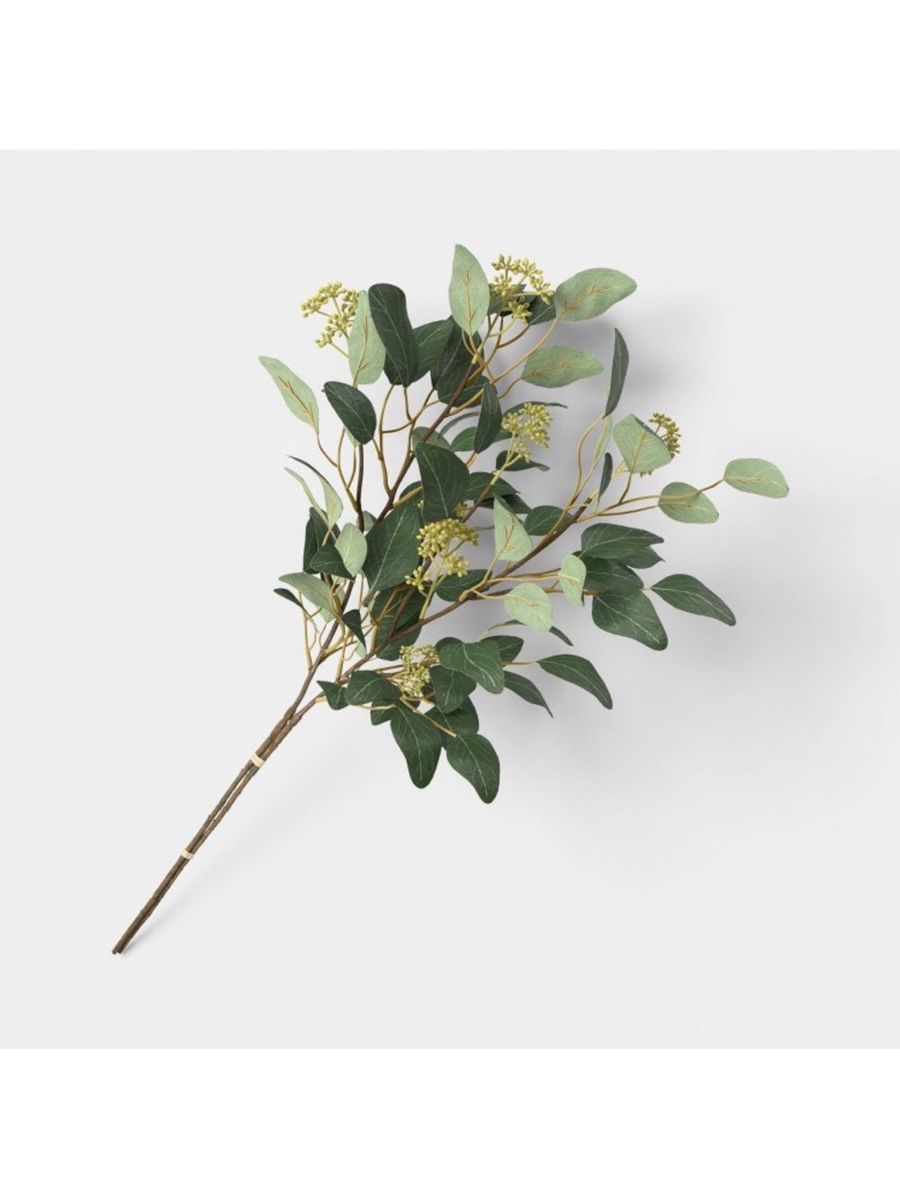 Set of Two Threshold Green Faux Willow Eucalyptus Spray with Buds , 27”